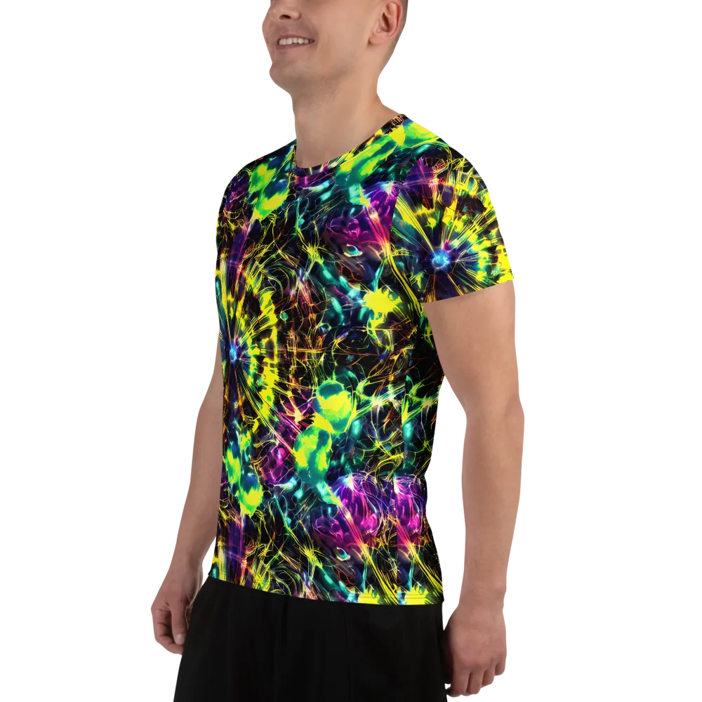 Acid Rainfall on Men's Athletic T-Shirt — Left
