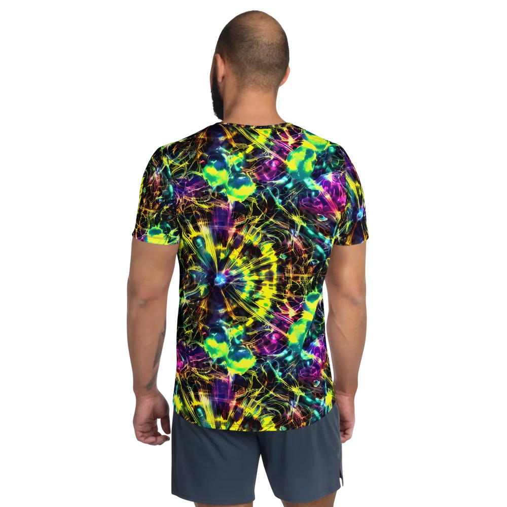 Acid Rainfall on Men's Athletic T-Shirt — Back