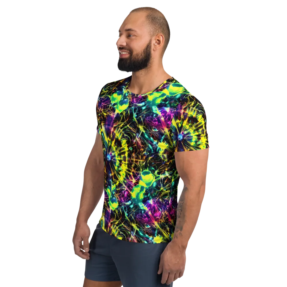Acid Rainfall on Men's Athletic T-Shirt — Left