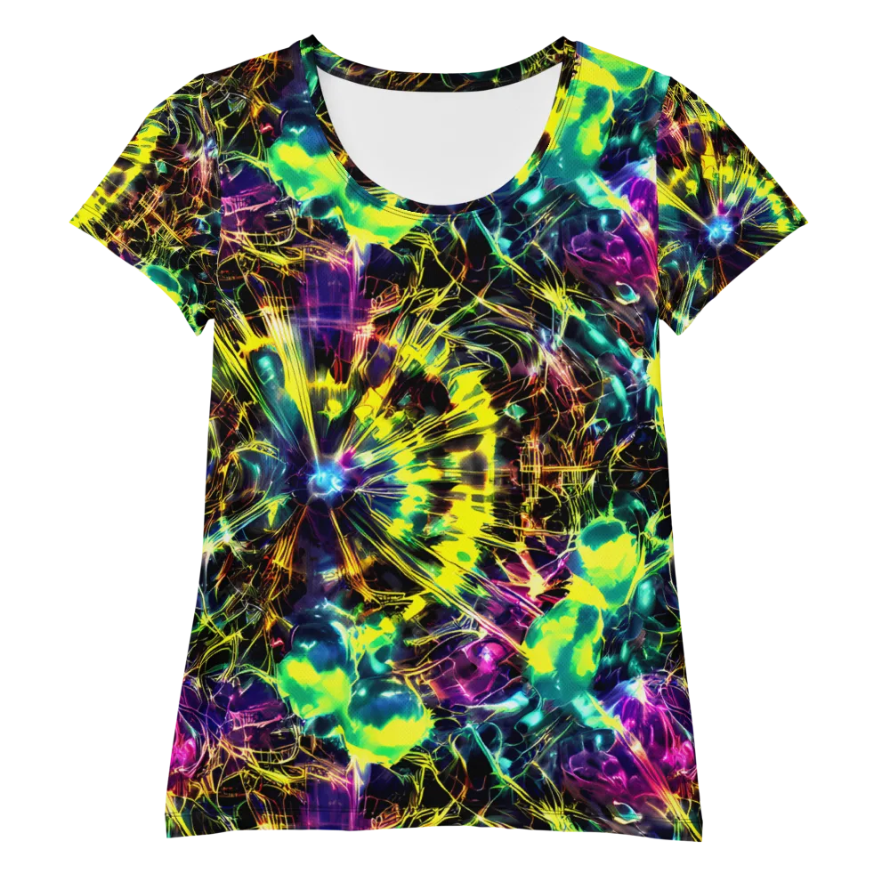 Acid Rainfall on Women's Athletic T-Shirt — Front