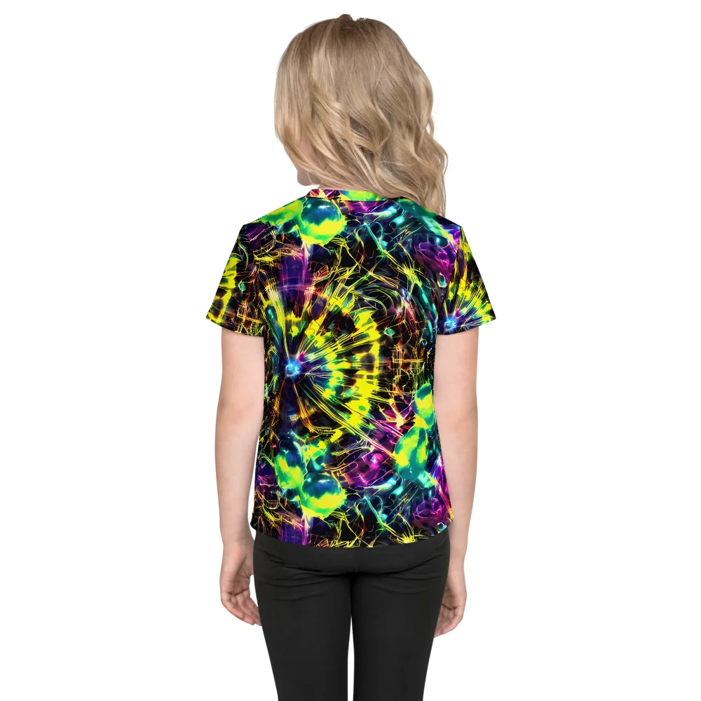Acid Rainfall on Kids Crew Neck T-Shirt — Back