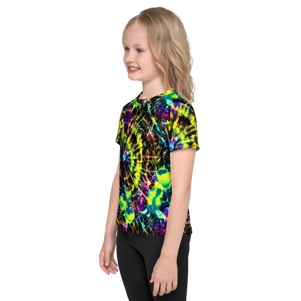 Acid Rainfall on Kids Crew Neck T-Shirt — Left