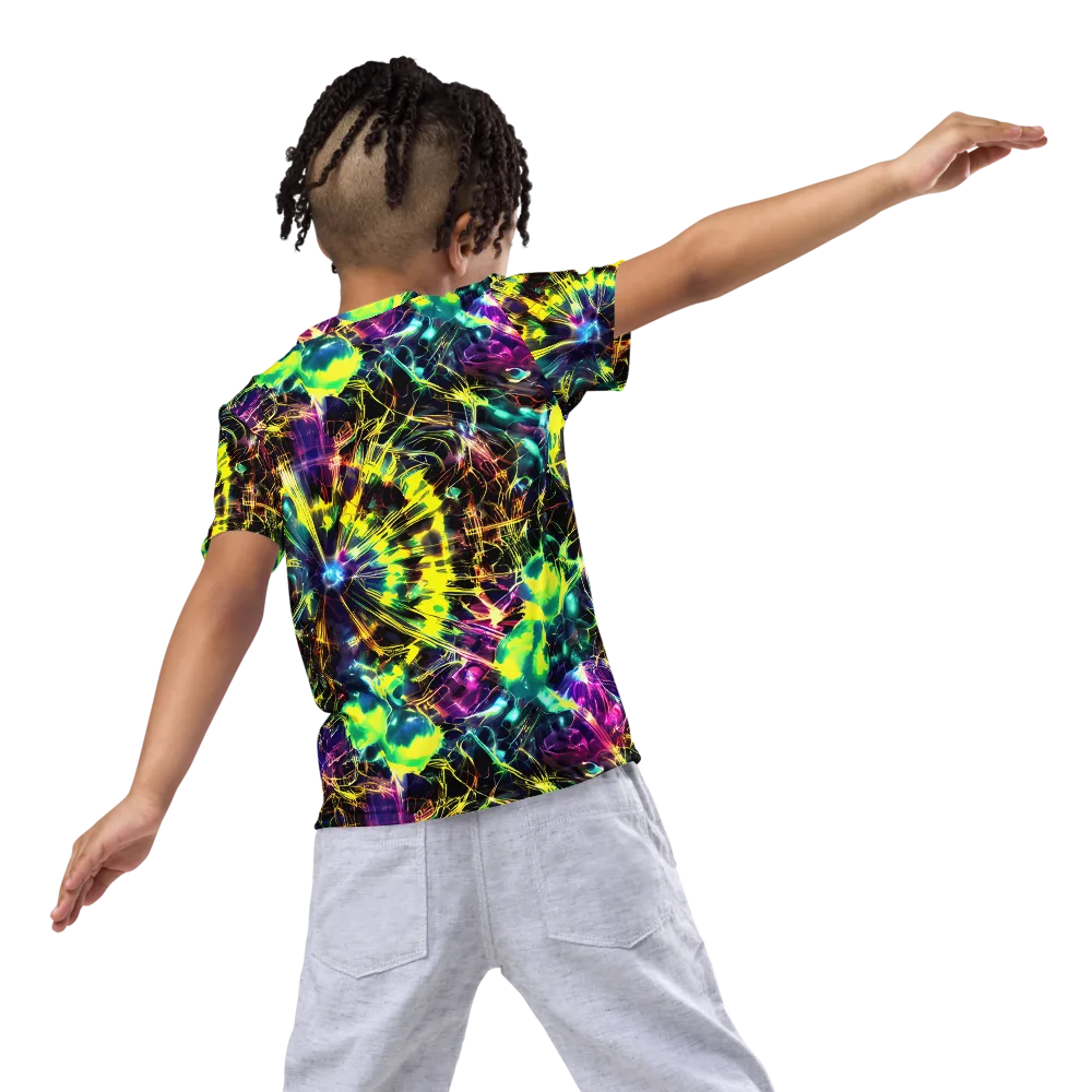 Acid Rainfall on Kids Crew Neck T-Shirt — Back