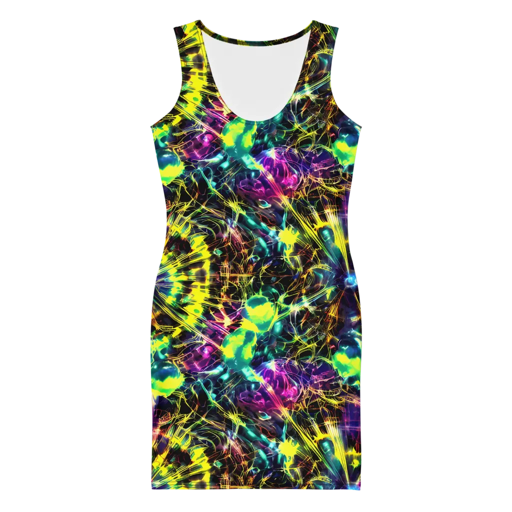 Acid Rainfall on Bodycon Dress — Front