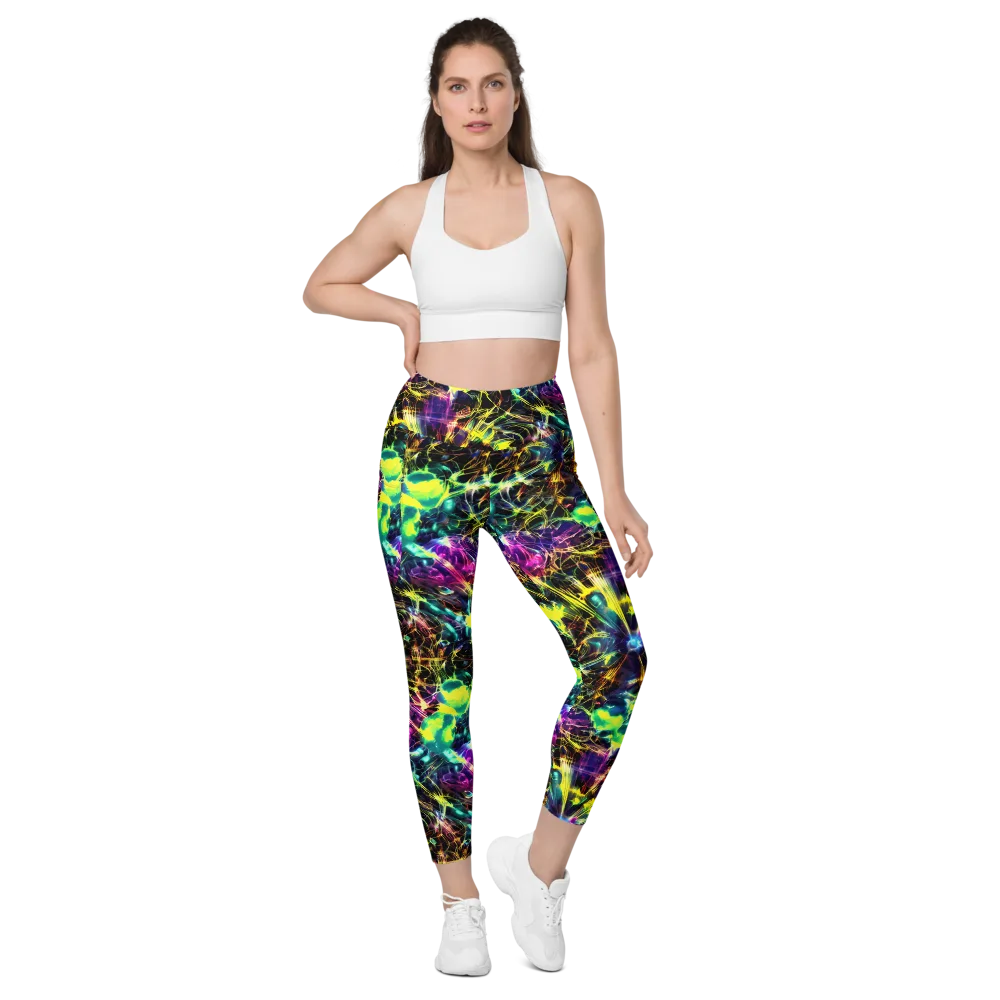 Acid Rainfall on Leggings with Pockets — Front