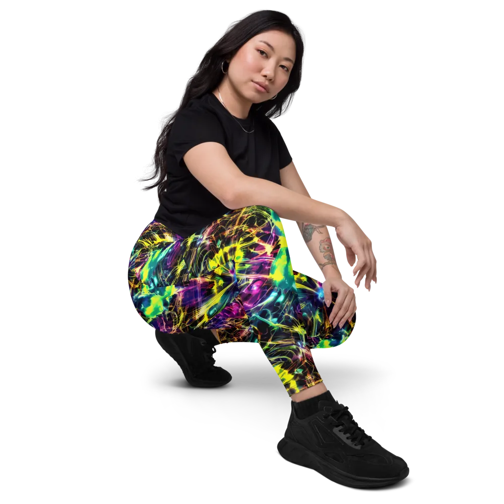 Acid Rainfall on Leggings with Pockets — Right Front