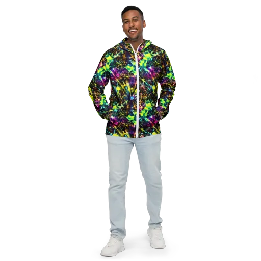 Acid Rainfall on a Men's Windbreaker
