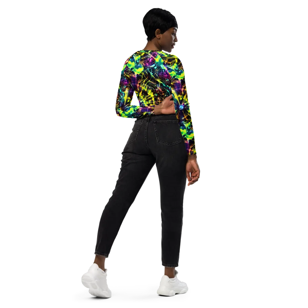Acid Rainfall on Long Sleeve Crop Top — Right Back