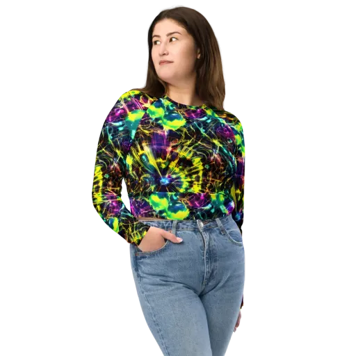 Acid Rainfall on a Long Sleeve Crop Top