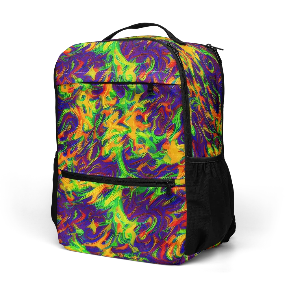 Wildfire Whirlpool on Utility Backpack — Left Front