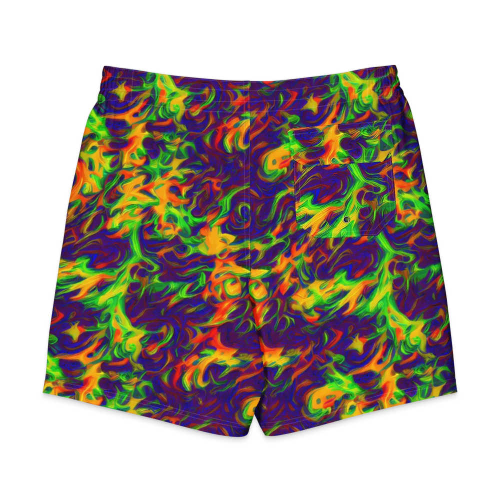 Wildfire Whirlpool on Men's Board Shorts — Back