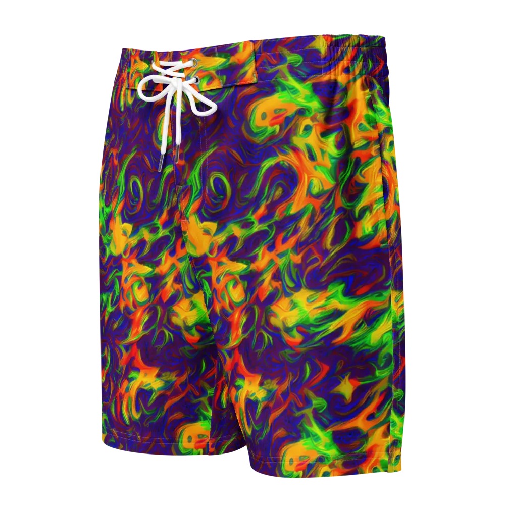 Wildfire Whirlpool on Men's Board Shorts — Front