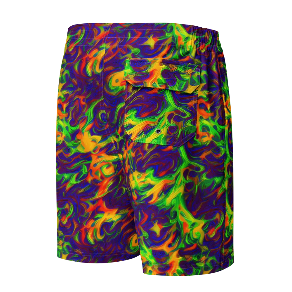 Wildfire Whirlpool on Men's Board Shorts — Back