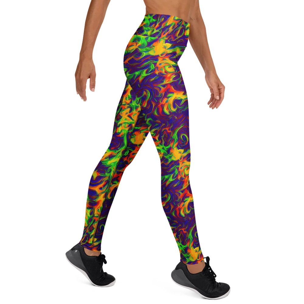 Wildfire Whirlpool on Yoga Leggings — Right