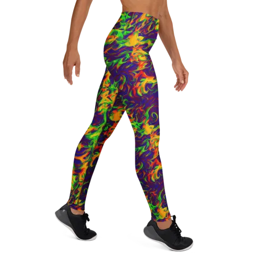 Wildfire Whirlpool on a Yoga Leggings