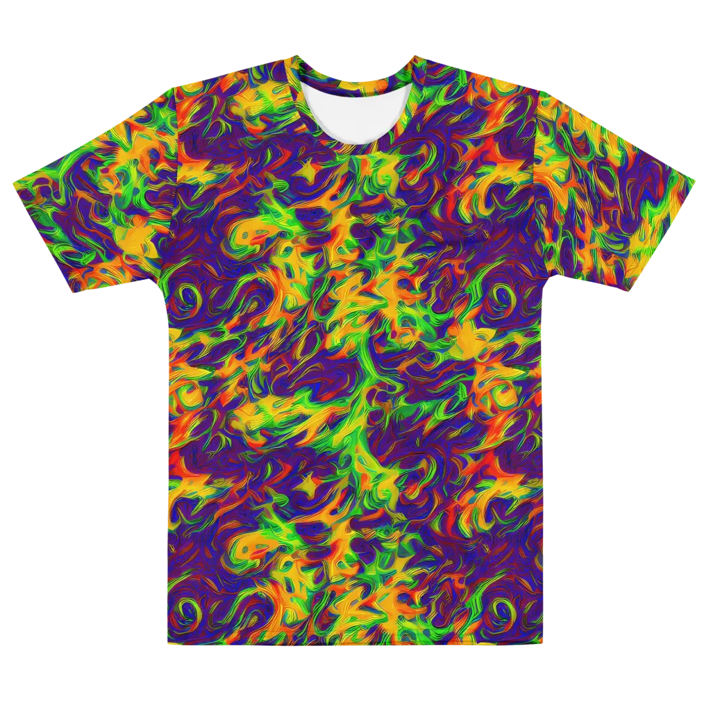 Wildfire Whirlpool on Men's Cotton Crew Neck T-Shirt — Front