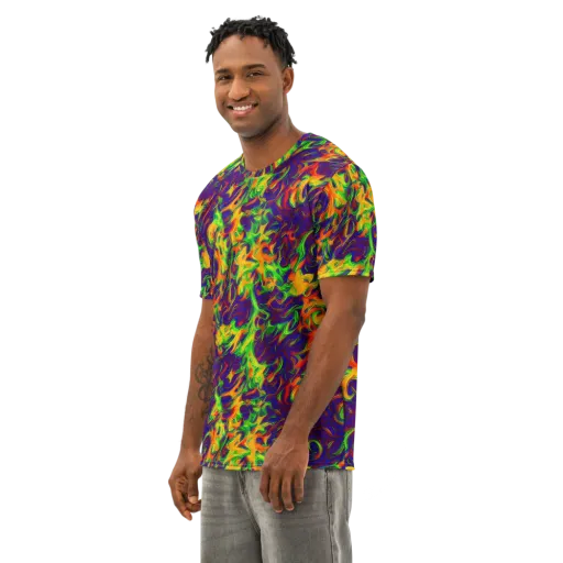 Wildfire Whirlpool on a Men's Cotton Crew Neck T-Shirt