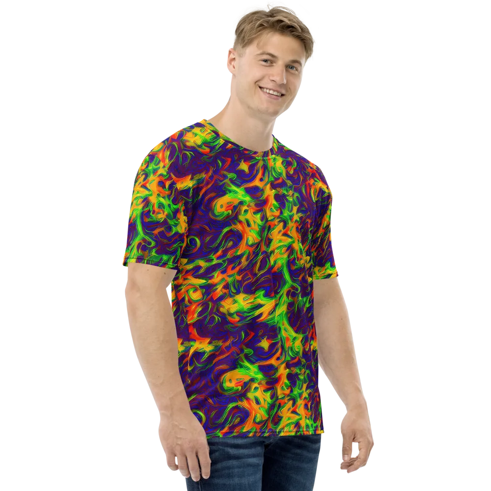 Wildfire Whirlpool on Men's Crew Neck T-Shirt — Right