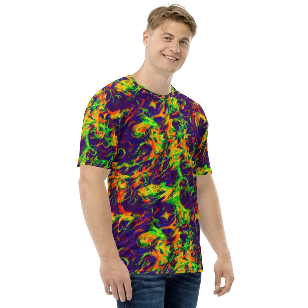 Wildfire Whirlpool on Men's Crew Neck T-Shirt — Right