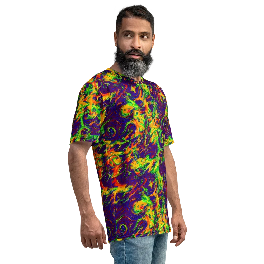 Wildfire Whirlpool on Men's Crew Neck T-Shirt — Right