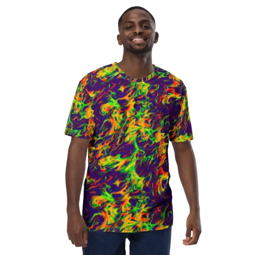 Wildfire Whirlpool on a Men's Crew Neck T-Shirt