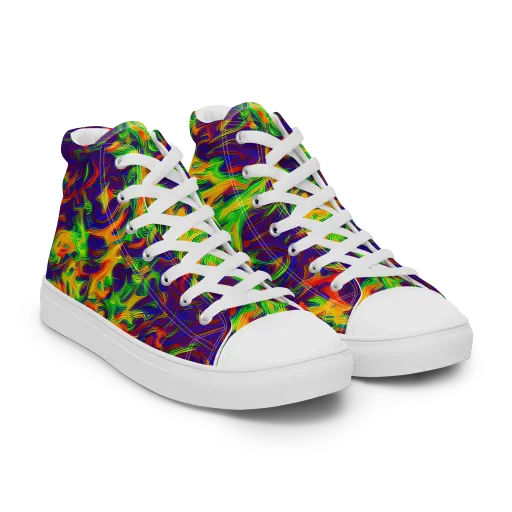 Wildfire Whirlpool on a Men's High Top Canvas Shoes