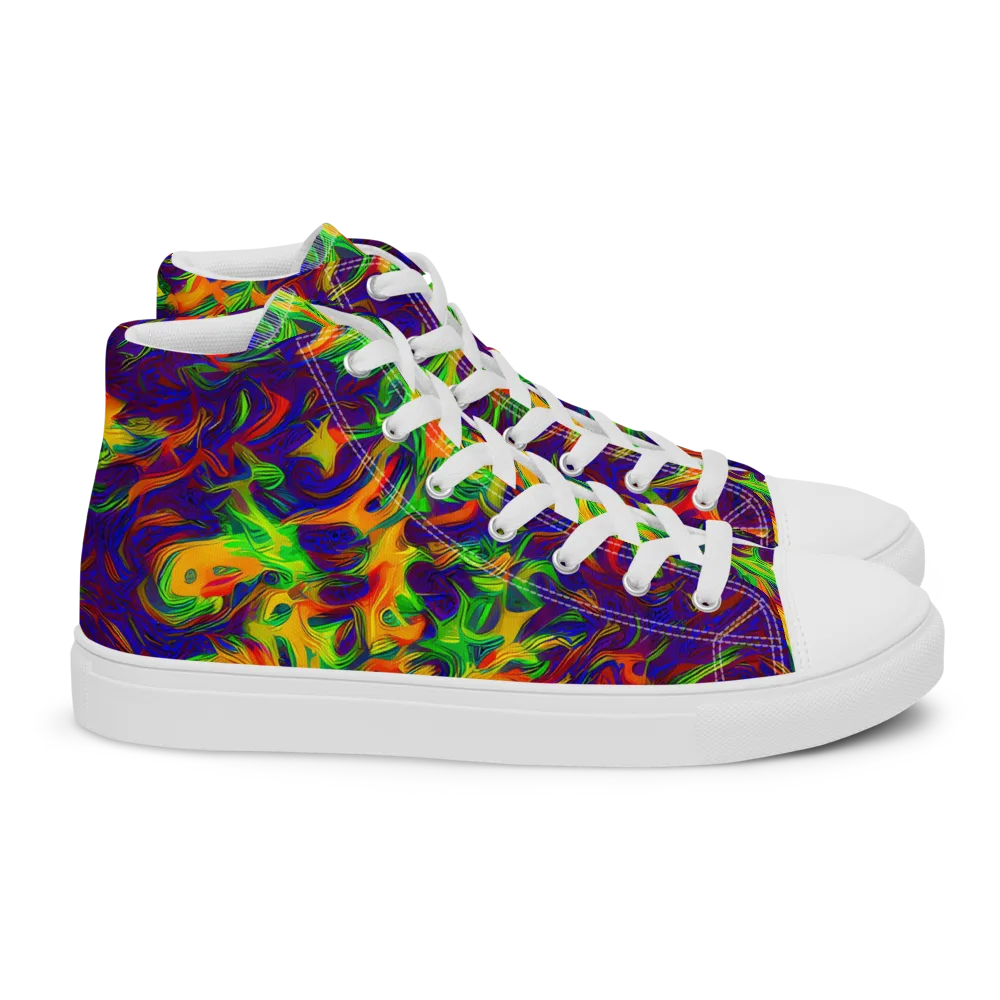 Wildfire Whirlpool on Women's High Top Canvas Shoes — Right