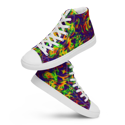 Wildfire Whirlpool on a Women's High Top Canvas Shoes