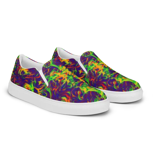 Wildfire Whirlpool on a Men's Slip-On Canvas Shoes