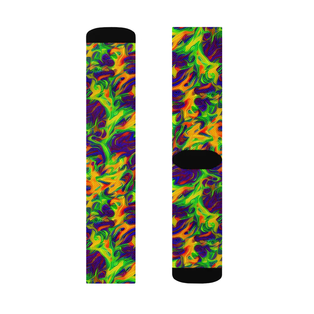 Wildfire Whirlpool on Socks — Right Sock