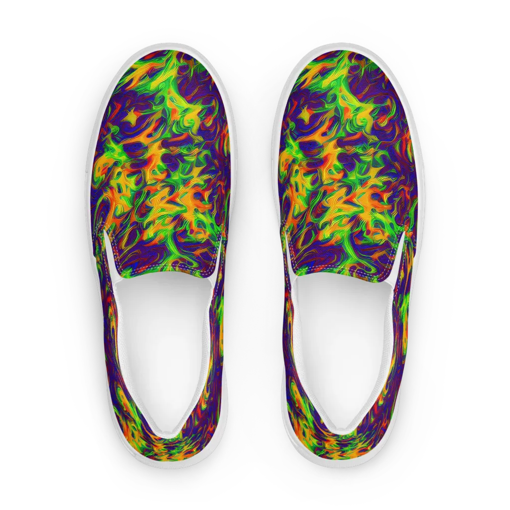 Wildfire Whirlpool on Women's Slip-On Canvas Shoes — Front