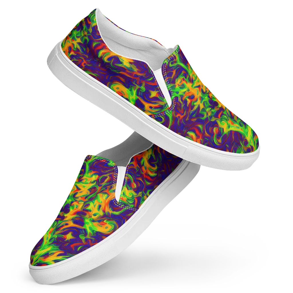 Wildfire Whirlpool on Women's Slip-On Canvas Shoes — Front