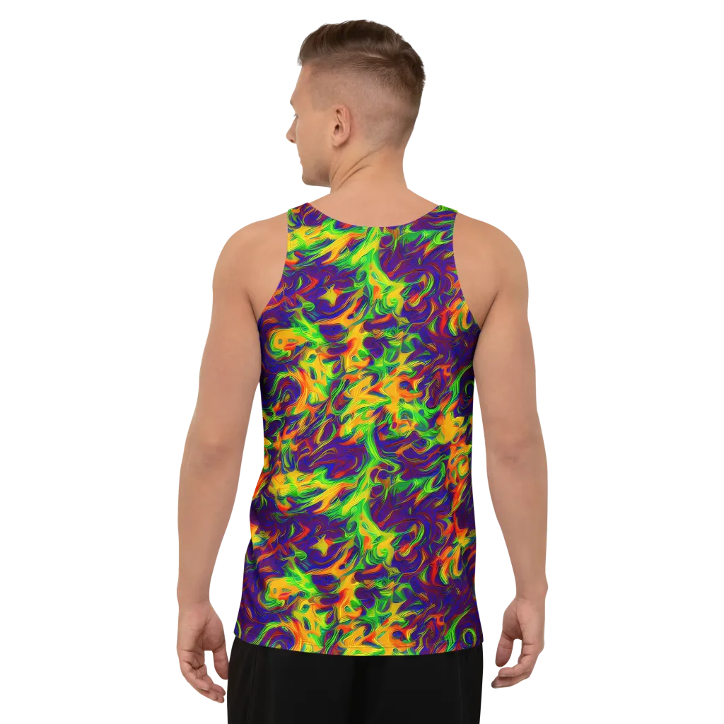 Wildfire Whirlpool on Men's Tank Top — Back