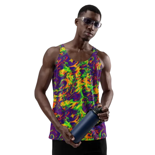 Wildfire Whirlpool on a Men's Tank Top