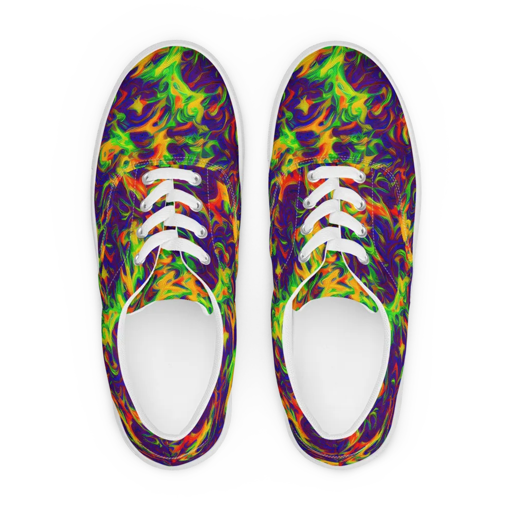 Wildfire Whirlpool on Men's Lace-Up Canvas Shoes — Front