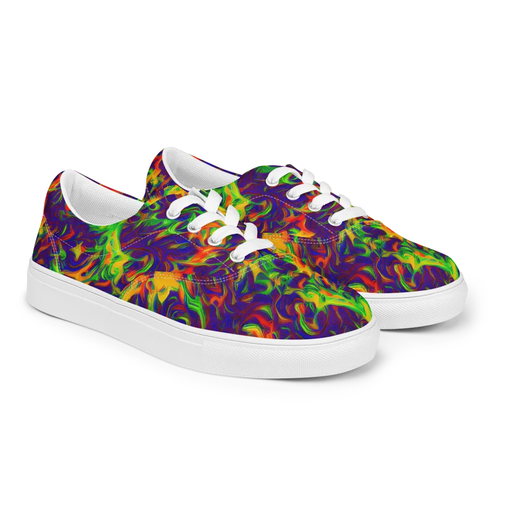 Wildfire Whirlpool on Men's Lace-Up Canvas Shoes — Right Front