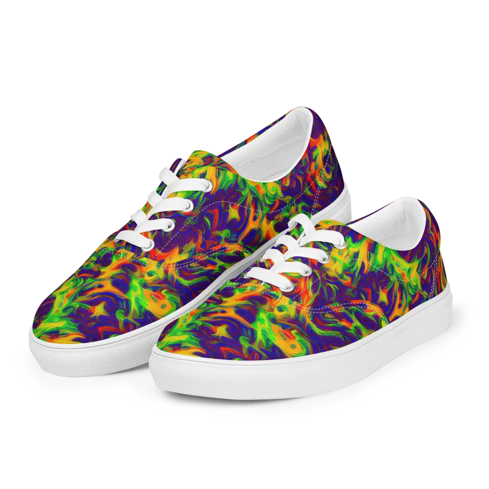 Wildfire Whirlpool on Men's Lace-Up Canvas Shoes — Left Front
