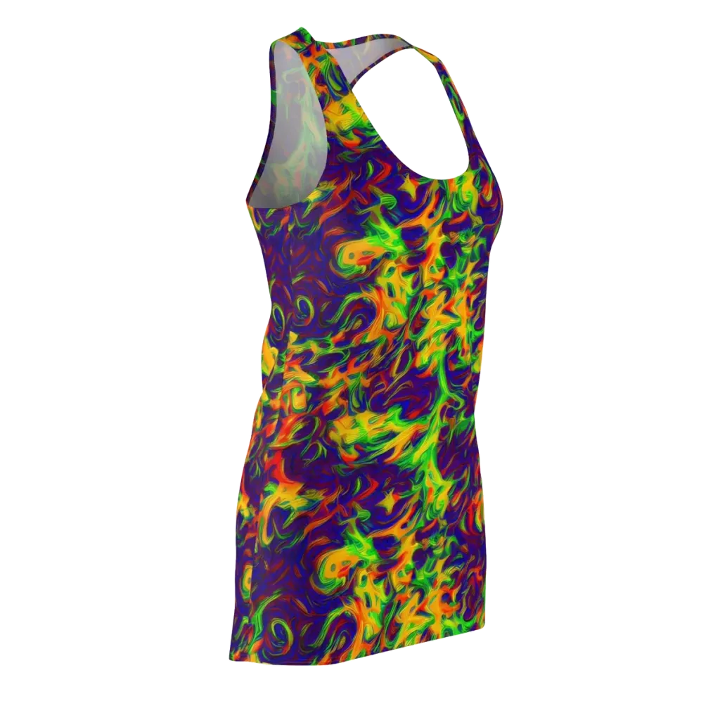 Wildfire Whirlpool on Racerback Dress — Front Side