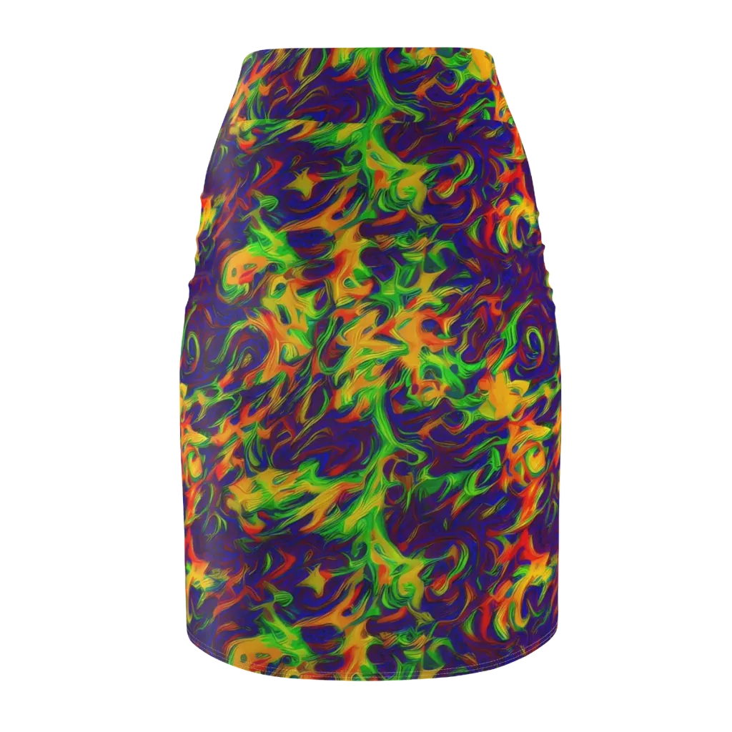 Wildfire Whirlpool on Pencil Skirt — Back