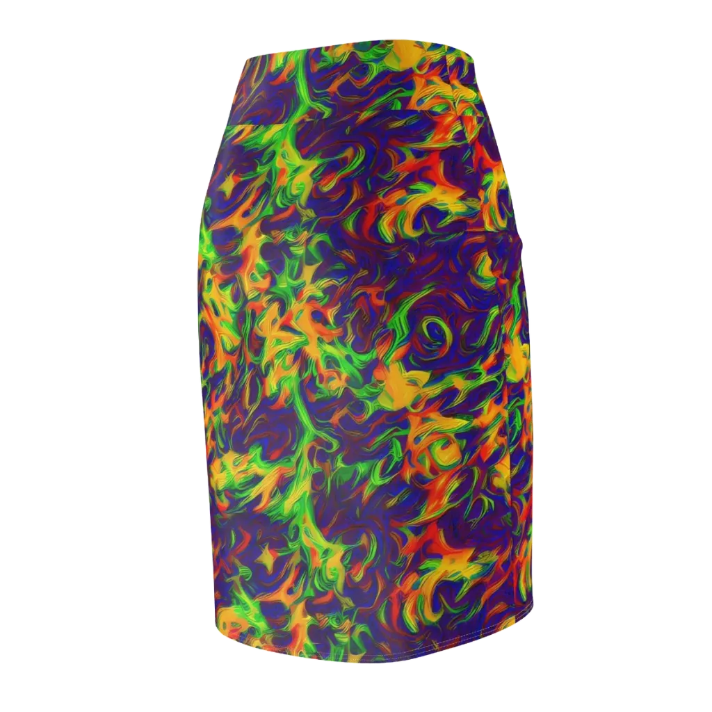 Wildfire Whirlpool on Pencil Skirt — Back Side