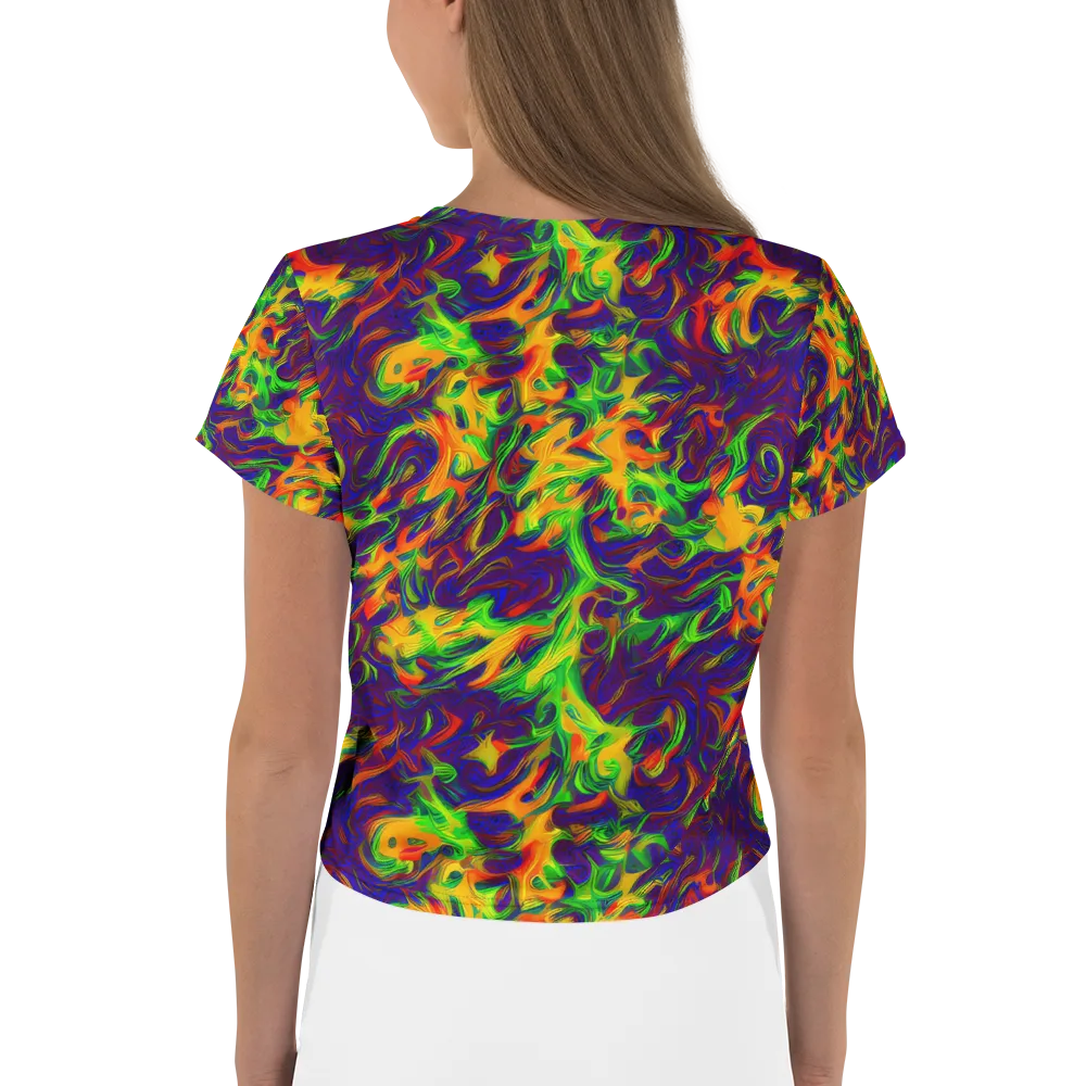Wildfire Whirlpool on Crop Tee — Back