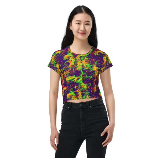Wildfire Whirlpool on a Crop Tee