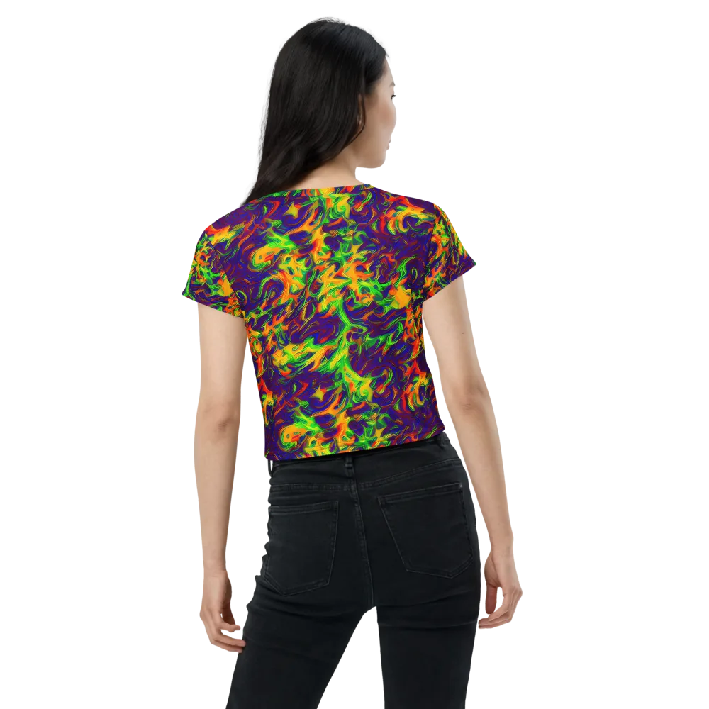 Wildfire Whirlpool on Crop Tee — Back