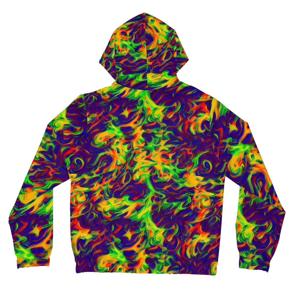 Wildfire Whirlpool on Women's Full-Zip Hoodie — Back