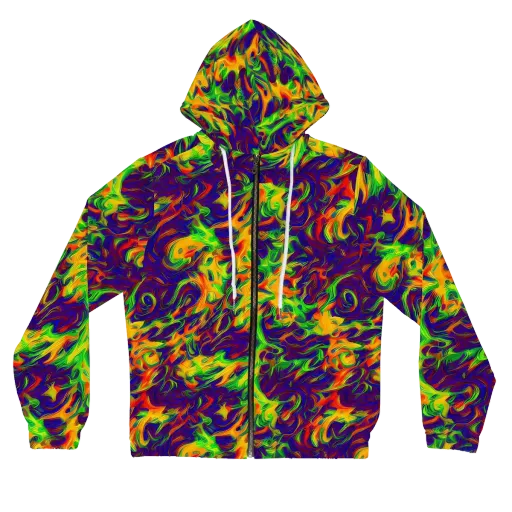 Wildfire Whirlpool on a Women's Full-Zip Hoodie