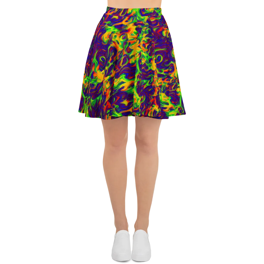 Wildfire Whirlpool on Skater Skirt — Front