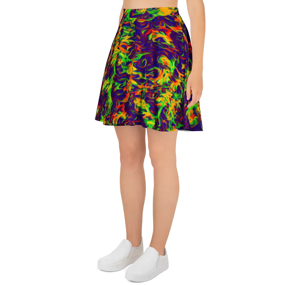 Wildfire Whirlpool on Skater Skirt — Left