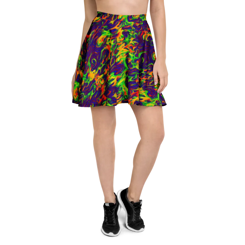 Wildfire Whirlpool on Skater Skirt — Front