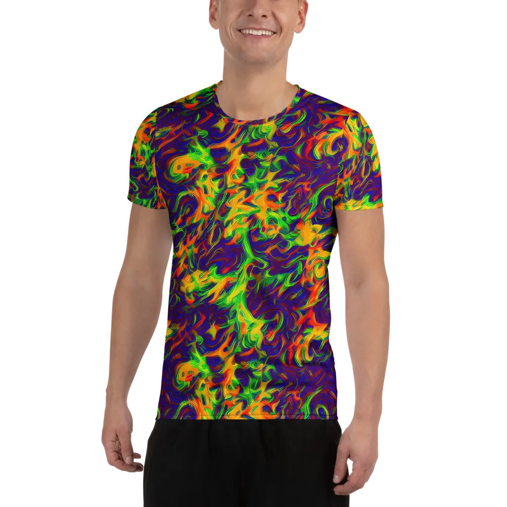 Wildfire Whirlpool on Men's Athletic T-Shirt — Front