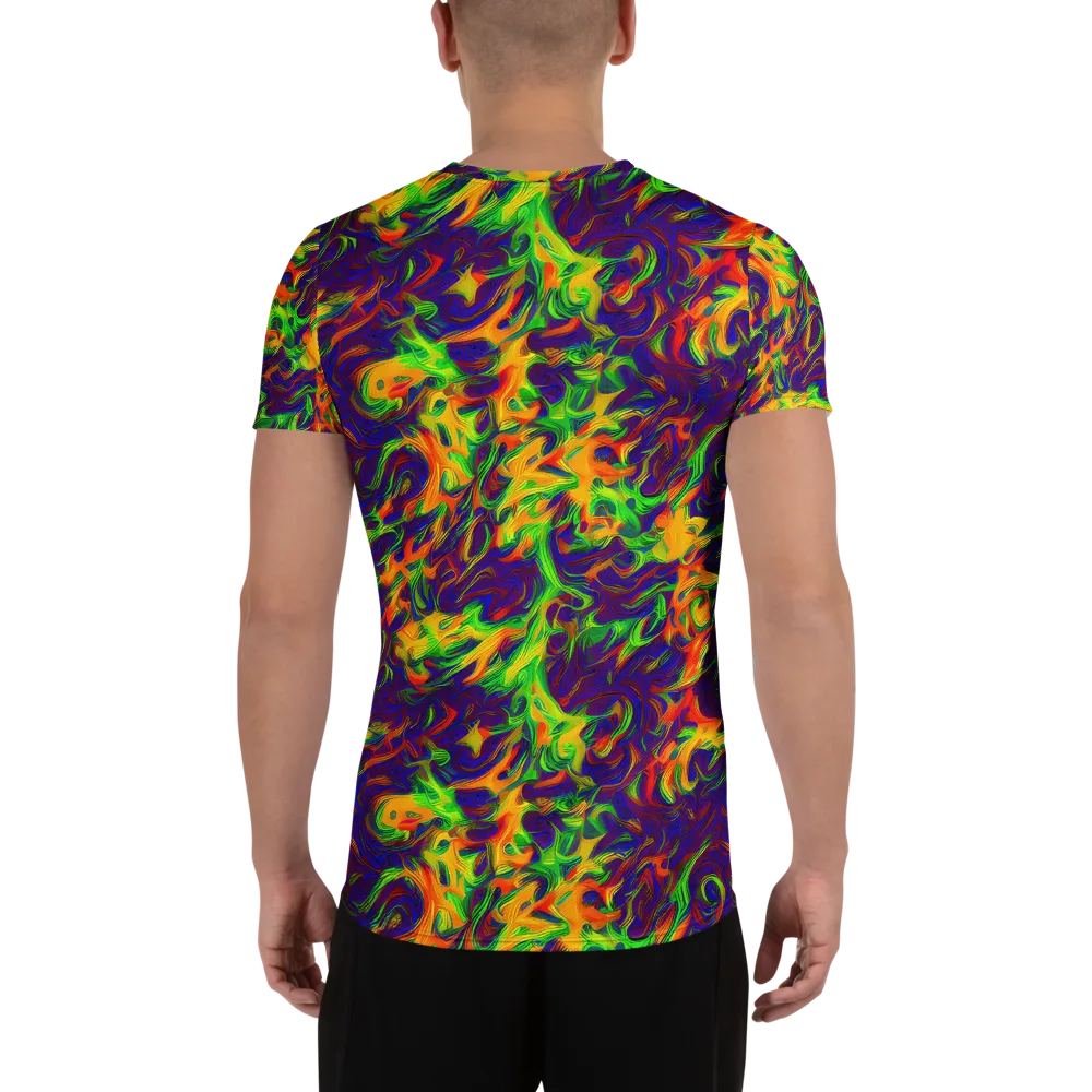 Wildfire Whirlpool on Men's Athletic T-Shirt — Back